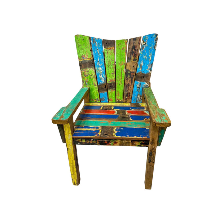 Recycled Boat Wood Adirondack Chair (D) Broward Design Center