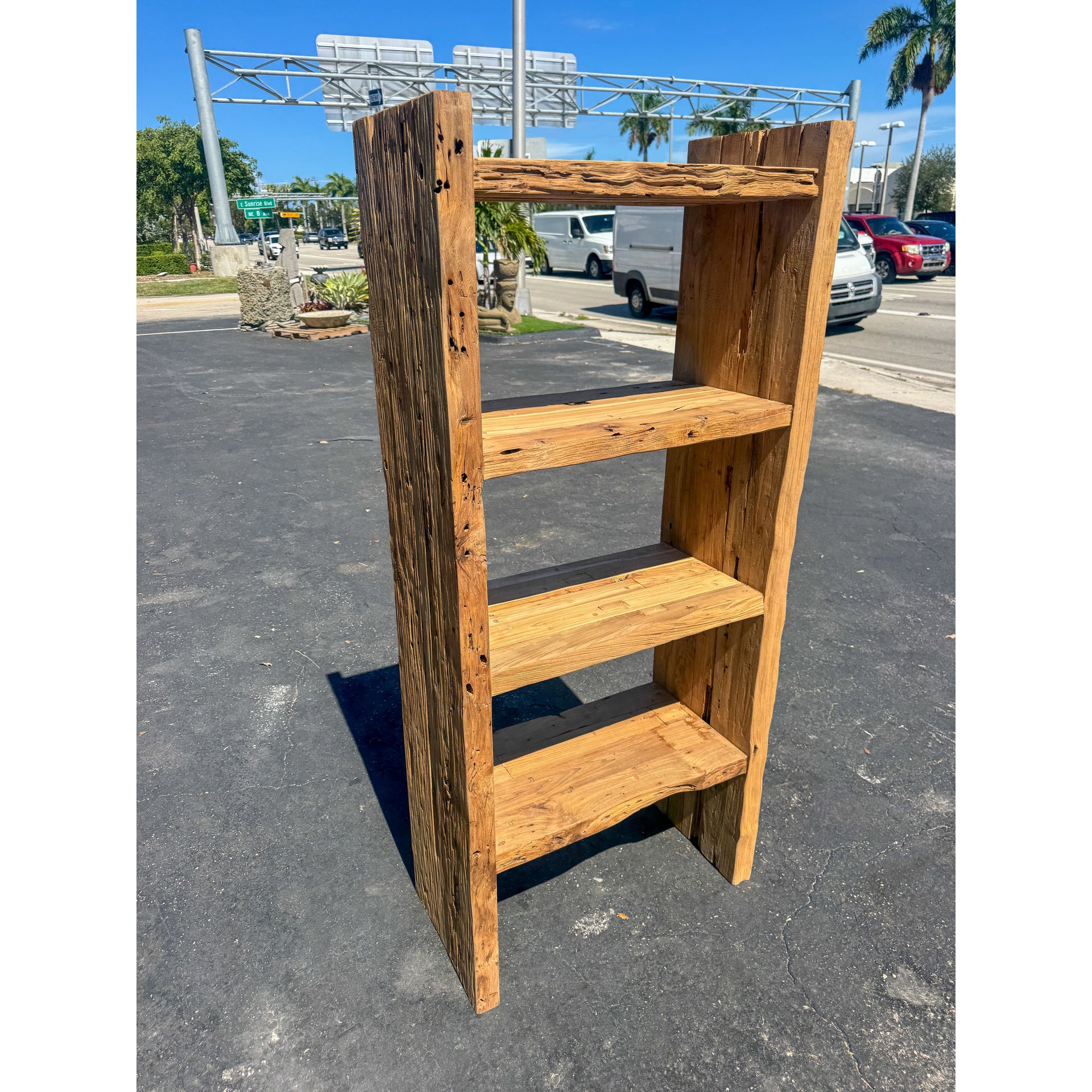RECYCLED TEAK 5 SHELF BOOK CASE Anteak