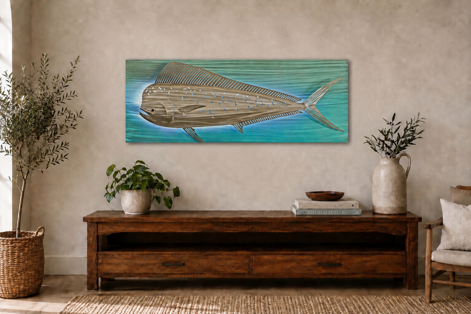 Mahi-mahi Fish Lit (stainless Steel)