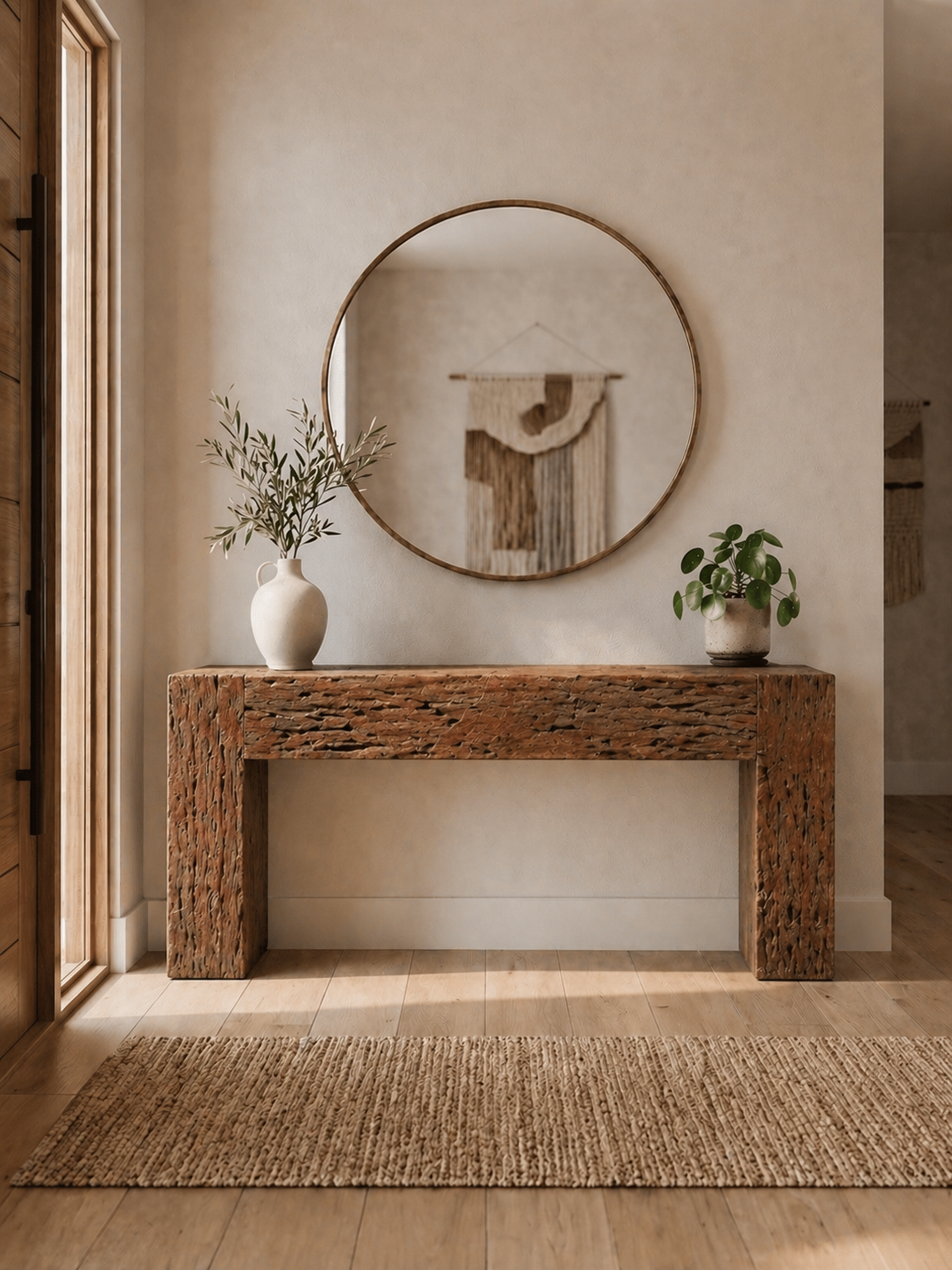 Recycled Teak Block Console 150 Cm