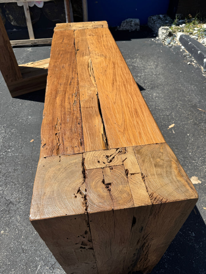 Recycled Teak Block Console 150 Cm Broward Design Center