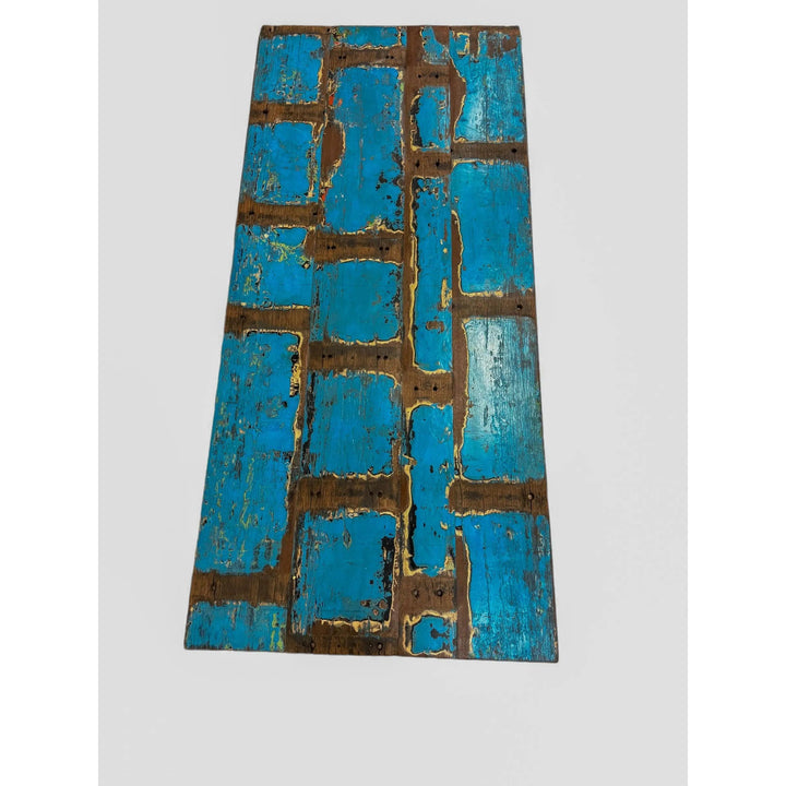 Boat Wood Dining Table (Blue) Broward Design Center