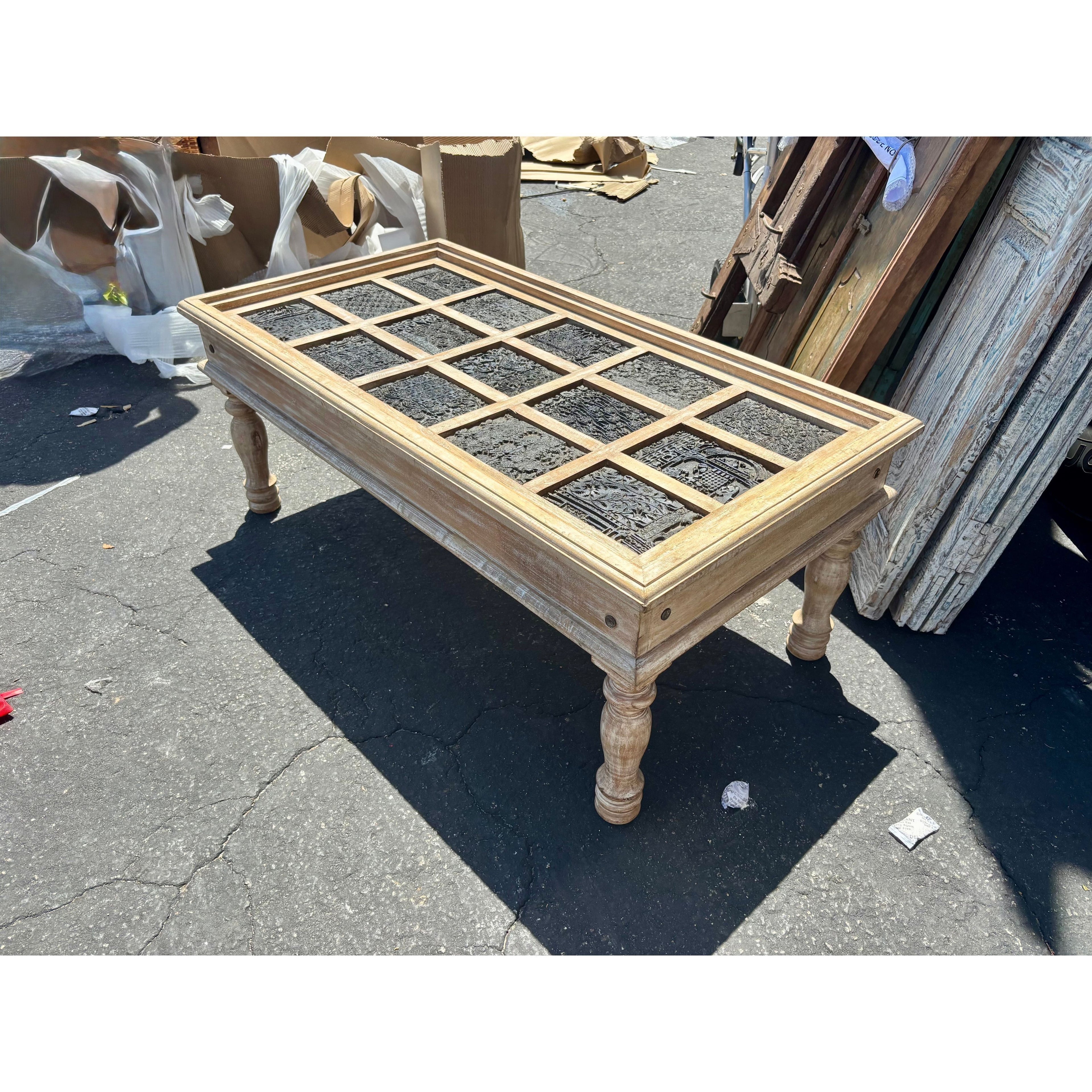 W/D Coffee Table - 47 x 25 x 19 in India Sourcing