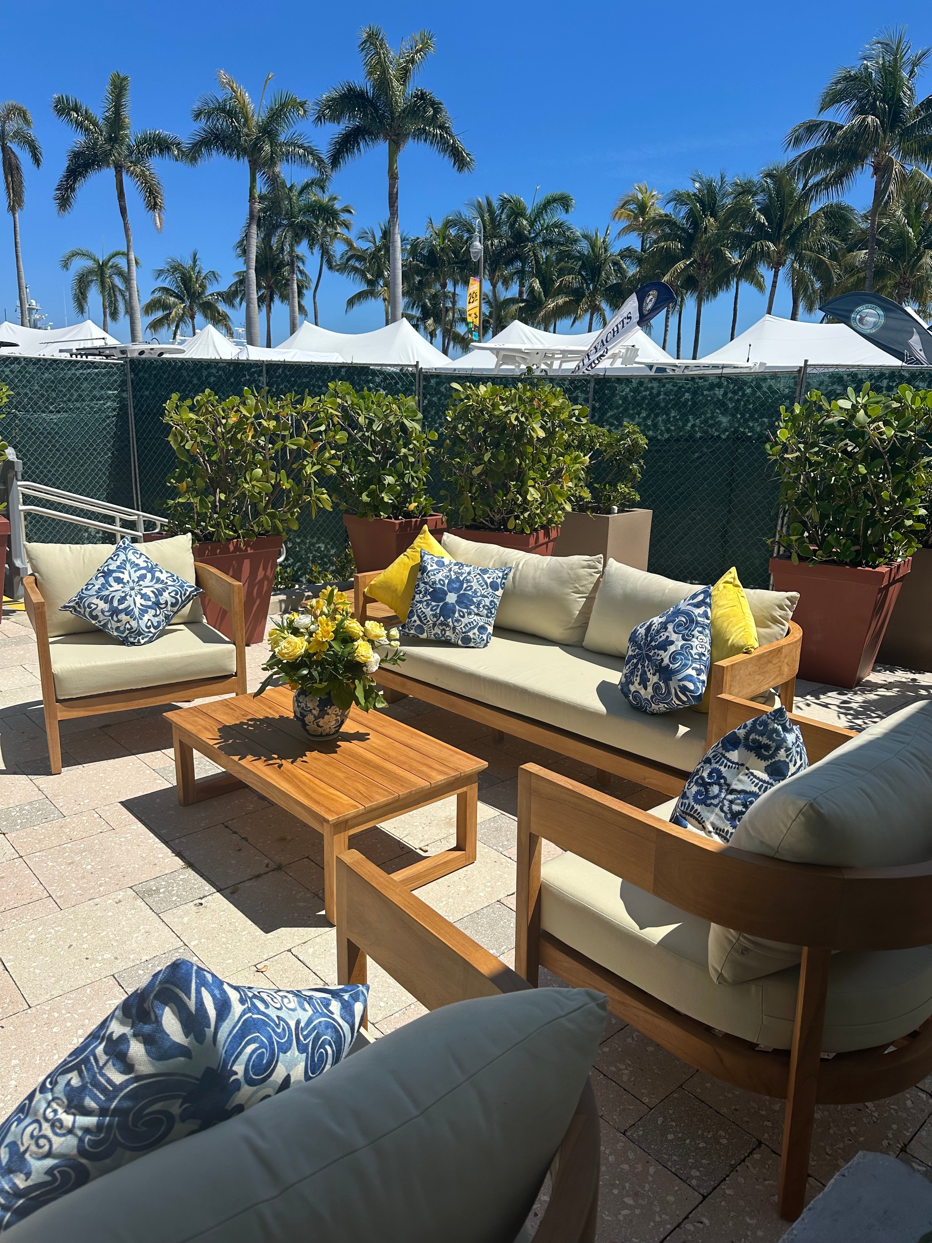 Panama Jack Bali Teak 5-Piece Seating Set The Broward Design Center
