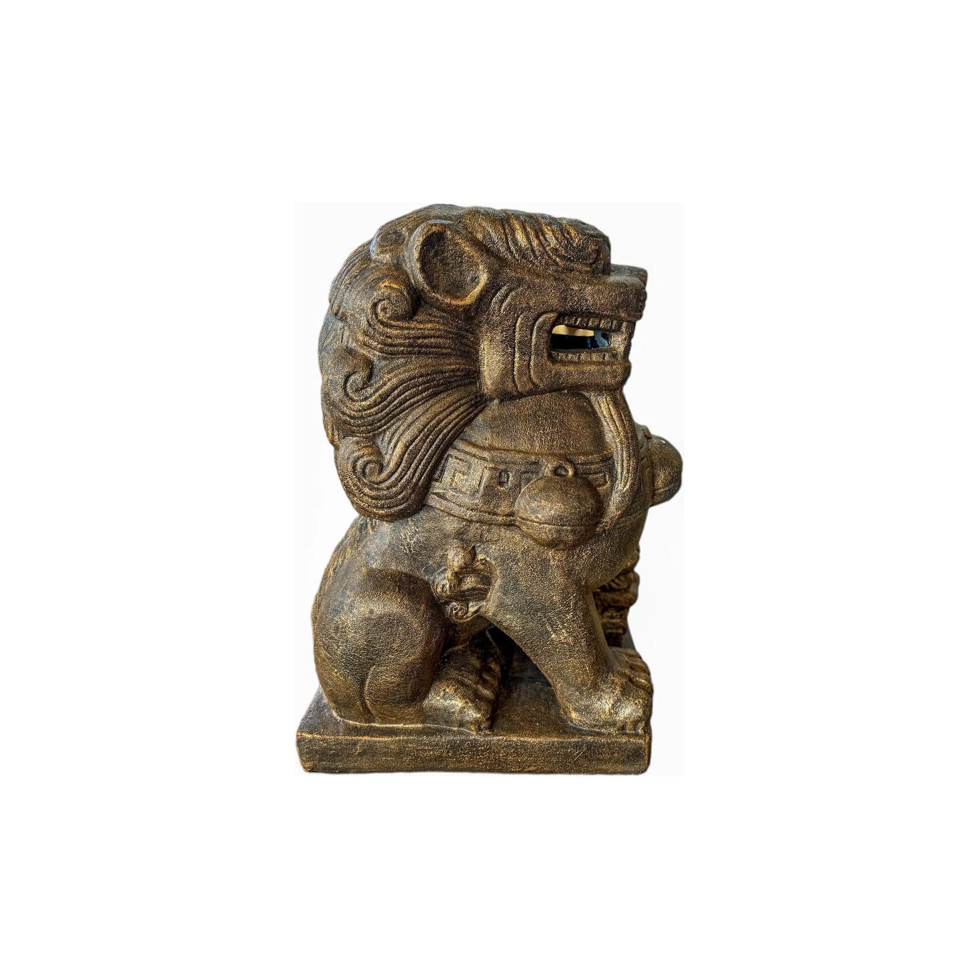 GRC Chinese Foo Dog 24” (Gold) Broward Design Center