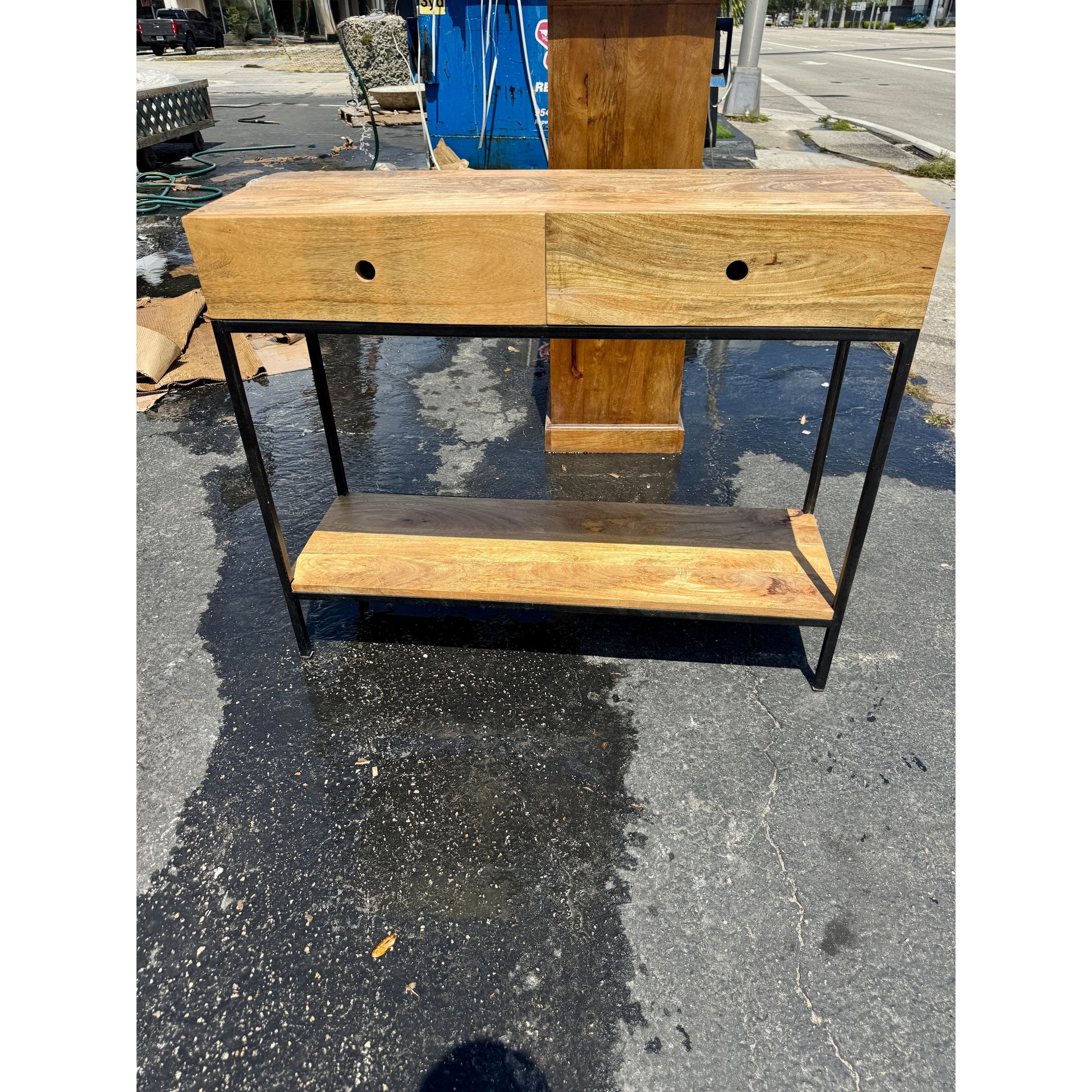 W/D Iron  Console Table - 43 x 15 x 36 in India Sourcing