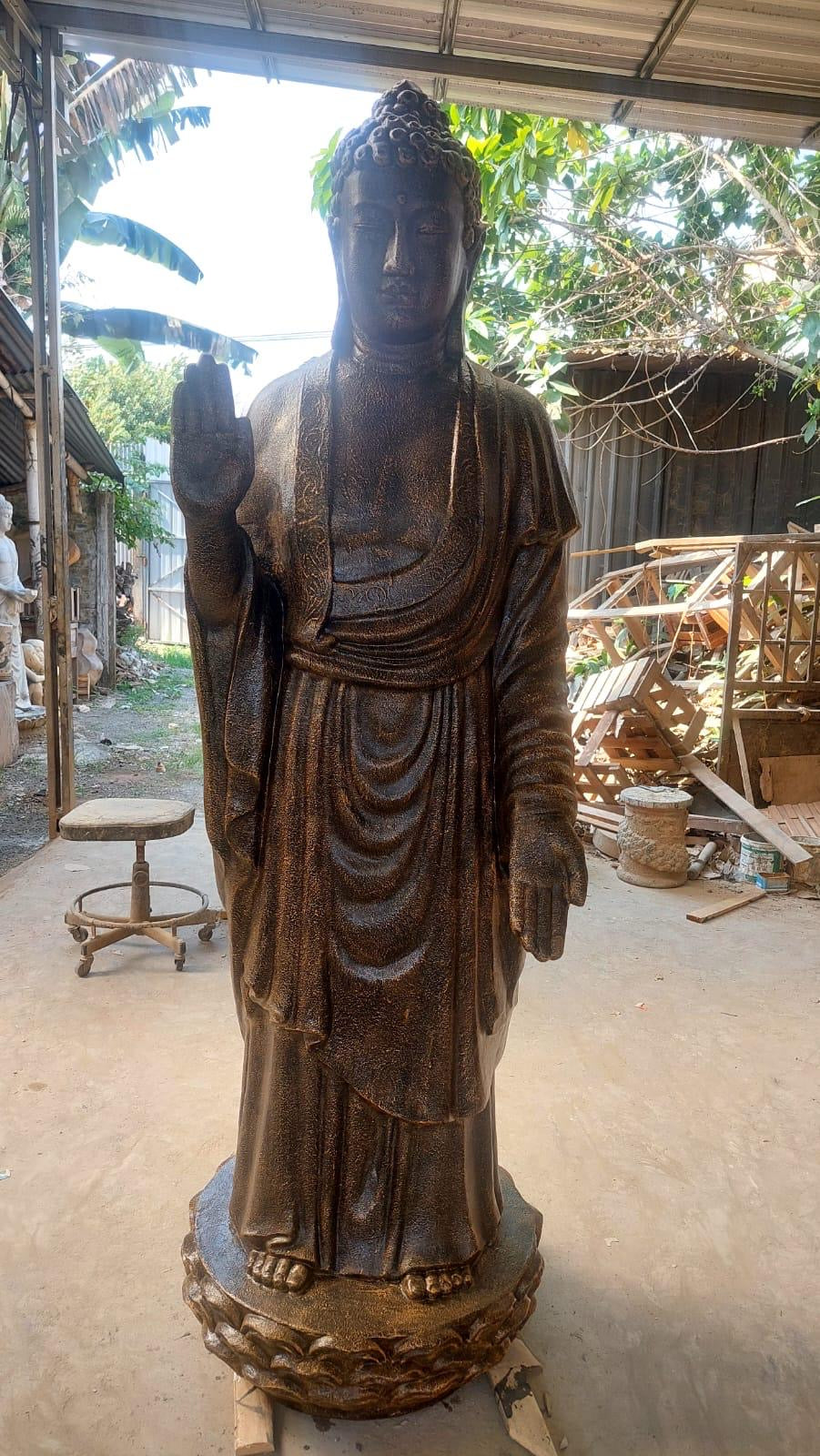 GRC STANDING BUDDHA 80" Anteak