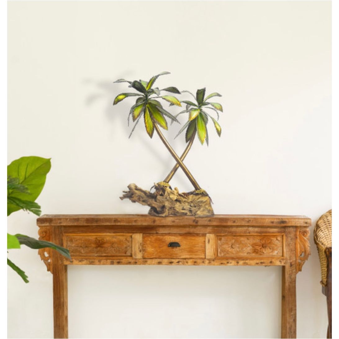 Double Palm Tree on Gamal Base copperart