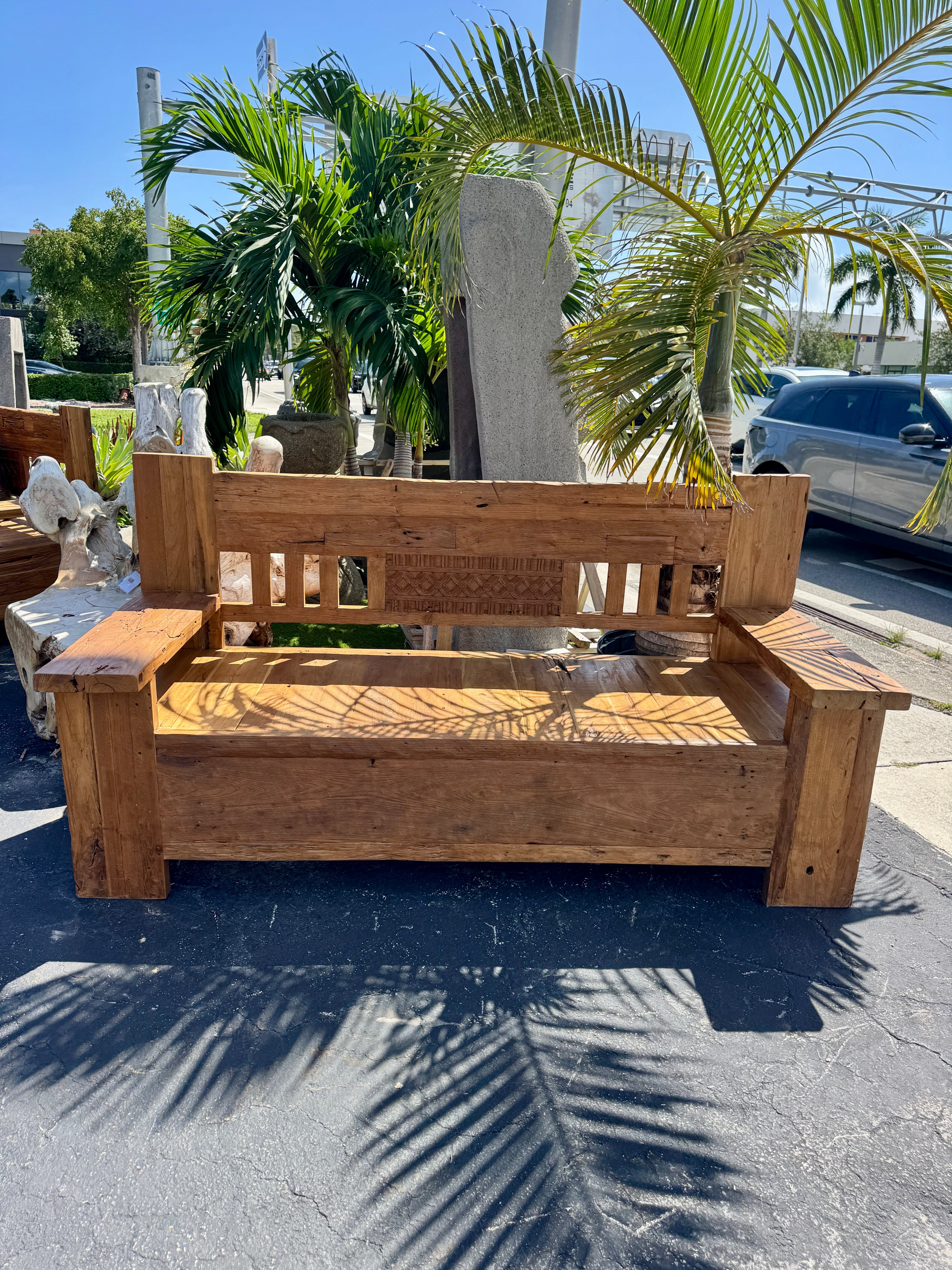 Recycled Teak Daybed Bench XL Broward Design Center