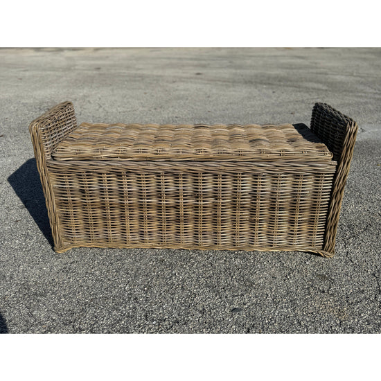 Key Largo Rattan Storage Bench Broward Design Center