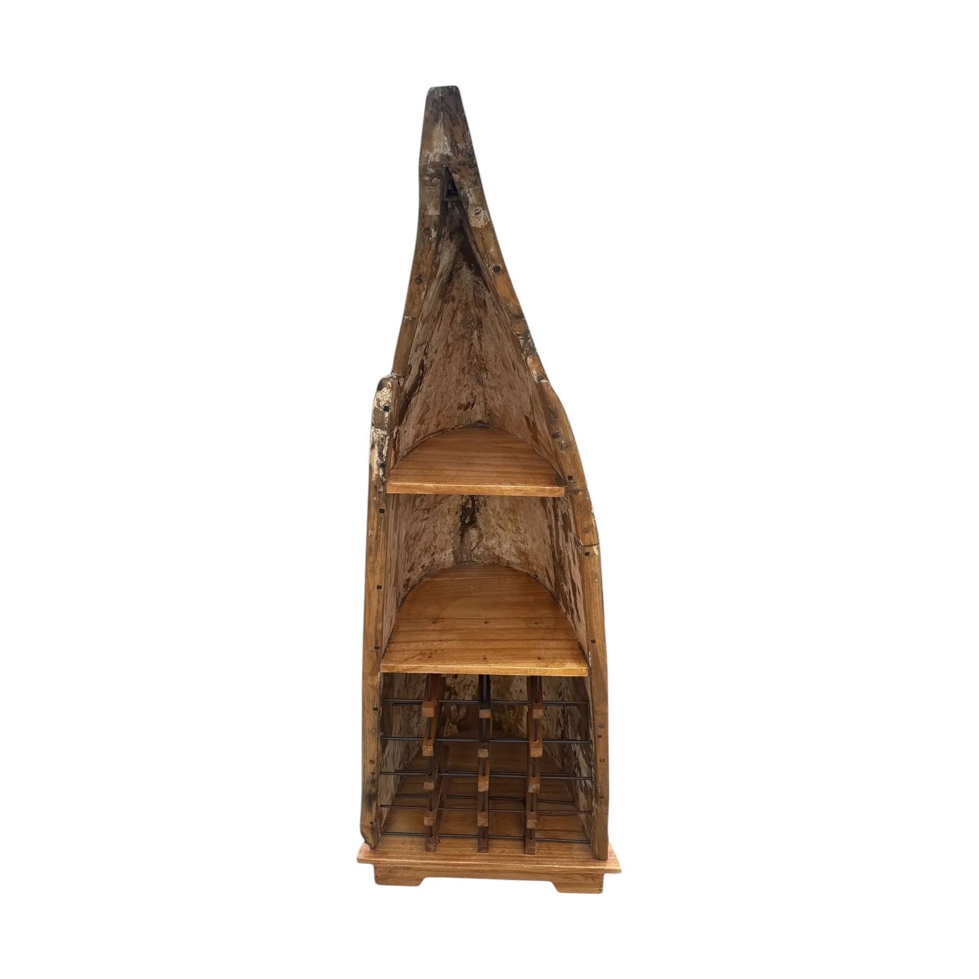 Boatwood Canoe Wine Rack The Broward Design Center