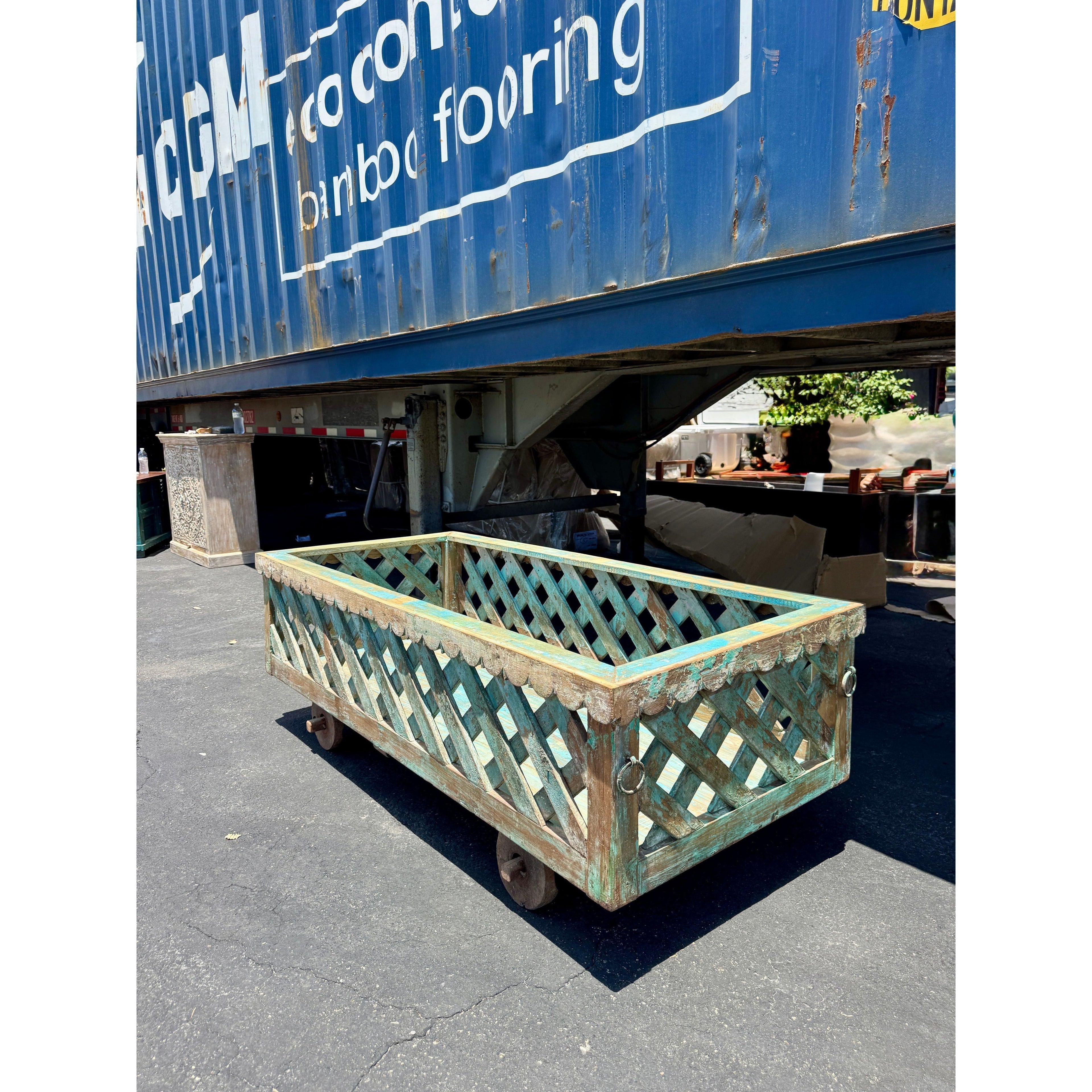 W/D Basket With Whil - 67 x 30 x 24 in India Sourcing
