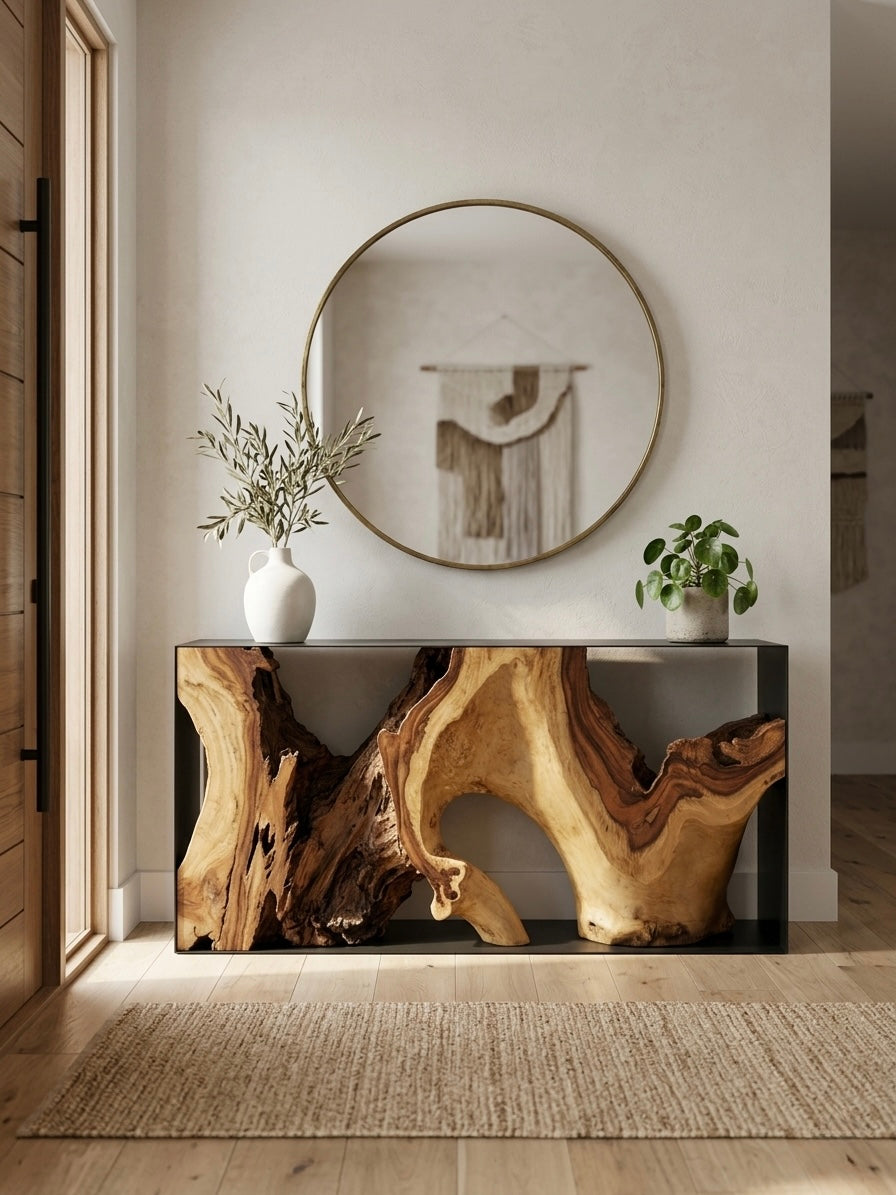 Suar Console With Black Metal Frame (1)