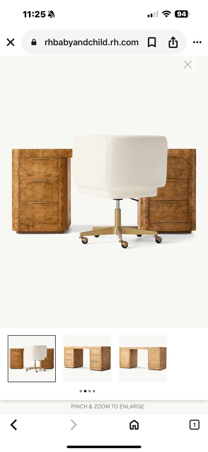 Burl Storage Desk The Broward Design Center