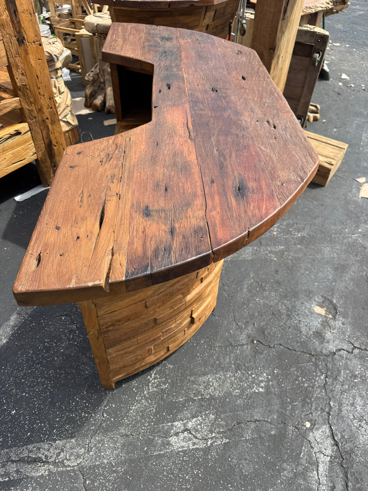 Mosaic Teak Bar Wrap Style Broward Design Center