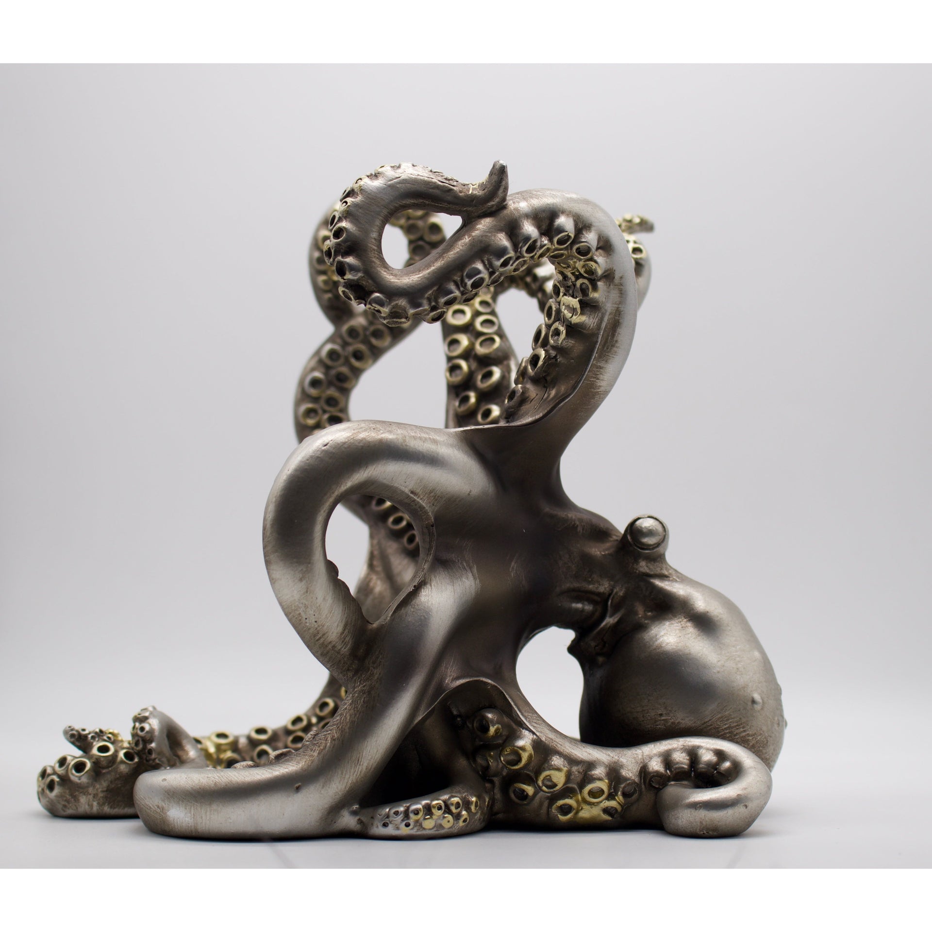 Octopus Wine holder (pewter) Broward Design Center