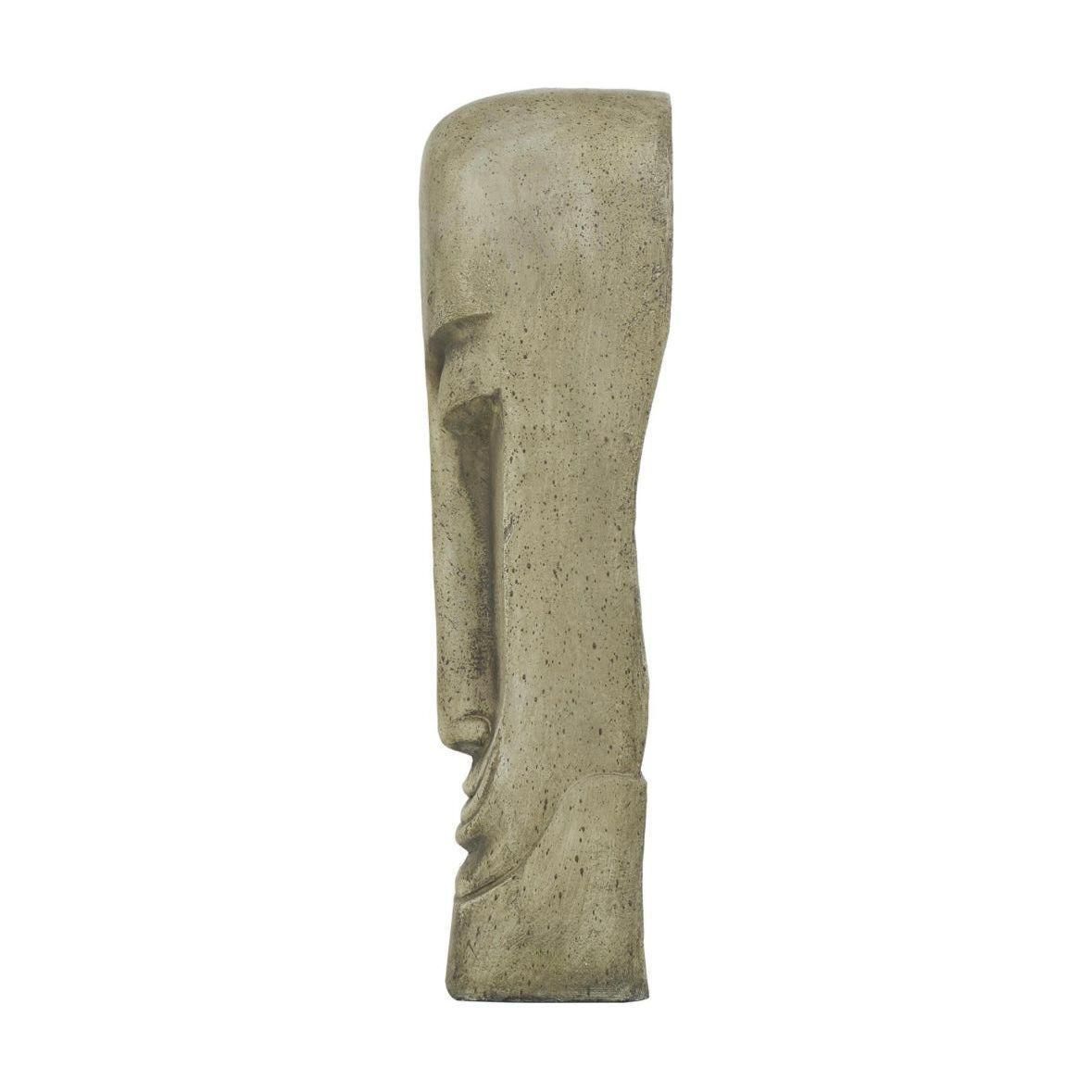 Gray Resin Face Sculpture UMA