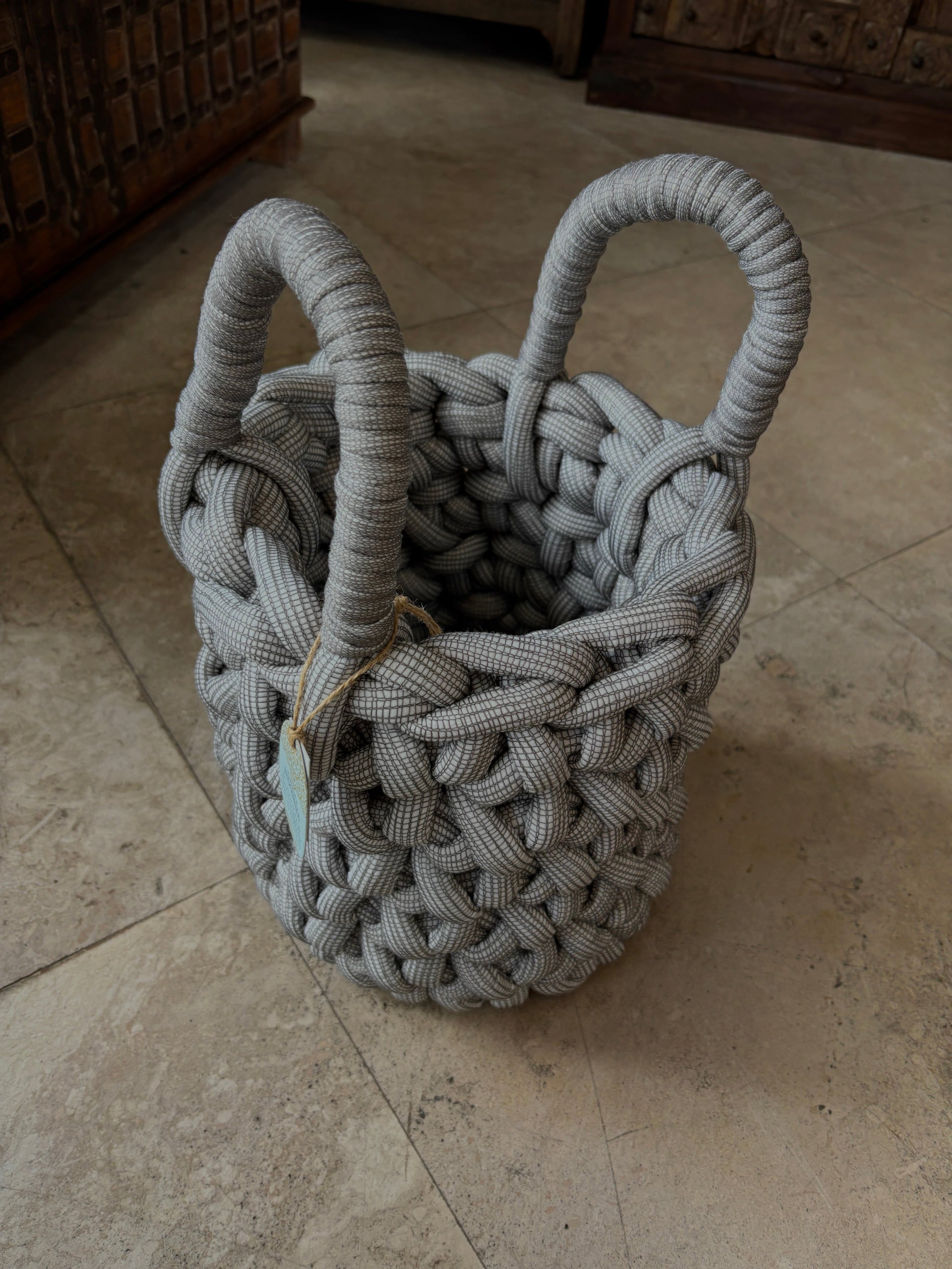 Gray Handmade Storage Basket (Set of 2) UMA