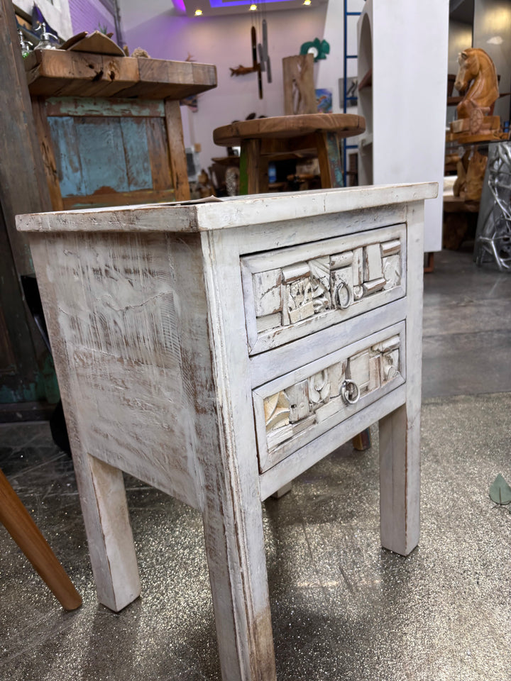 Wood 2 Drawer Night Stand Broward Design Center