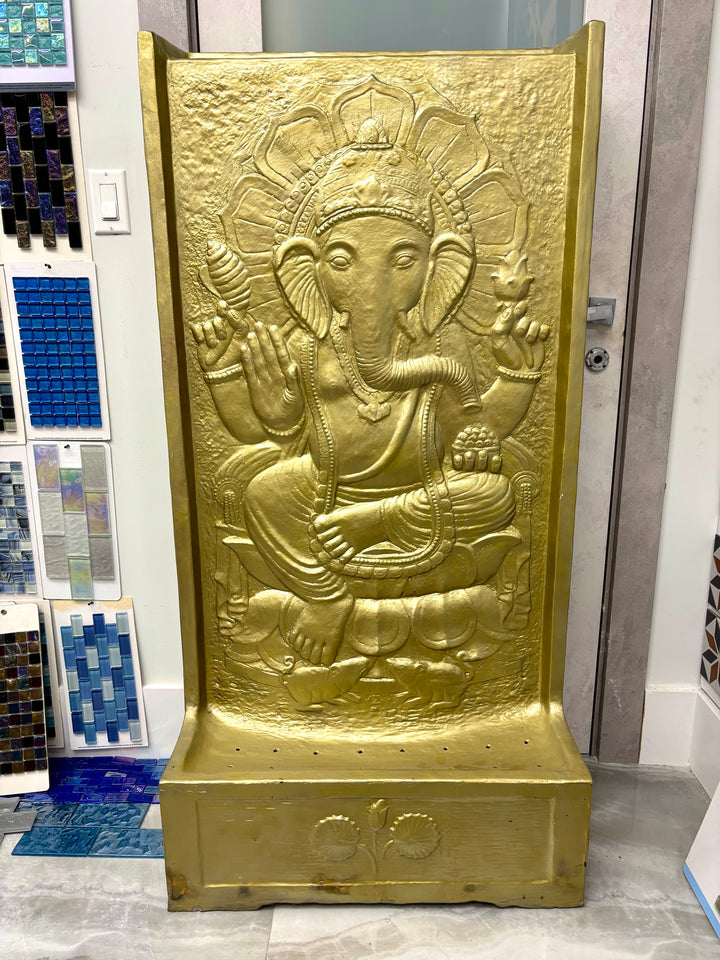 Gold Ganesha Fountain Broward Design Center