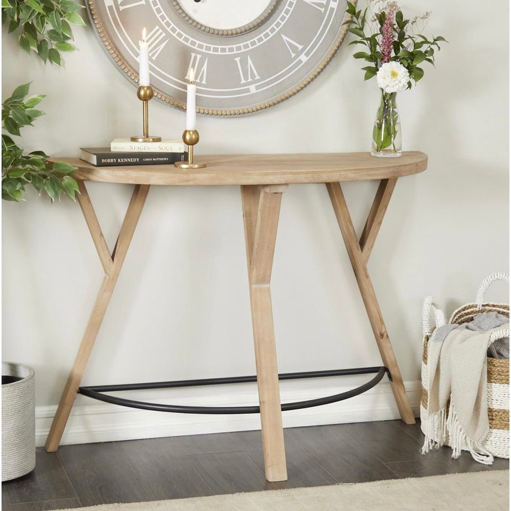 Wood Half Moon Console UMA