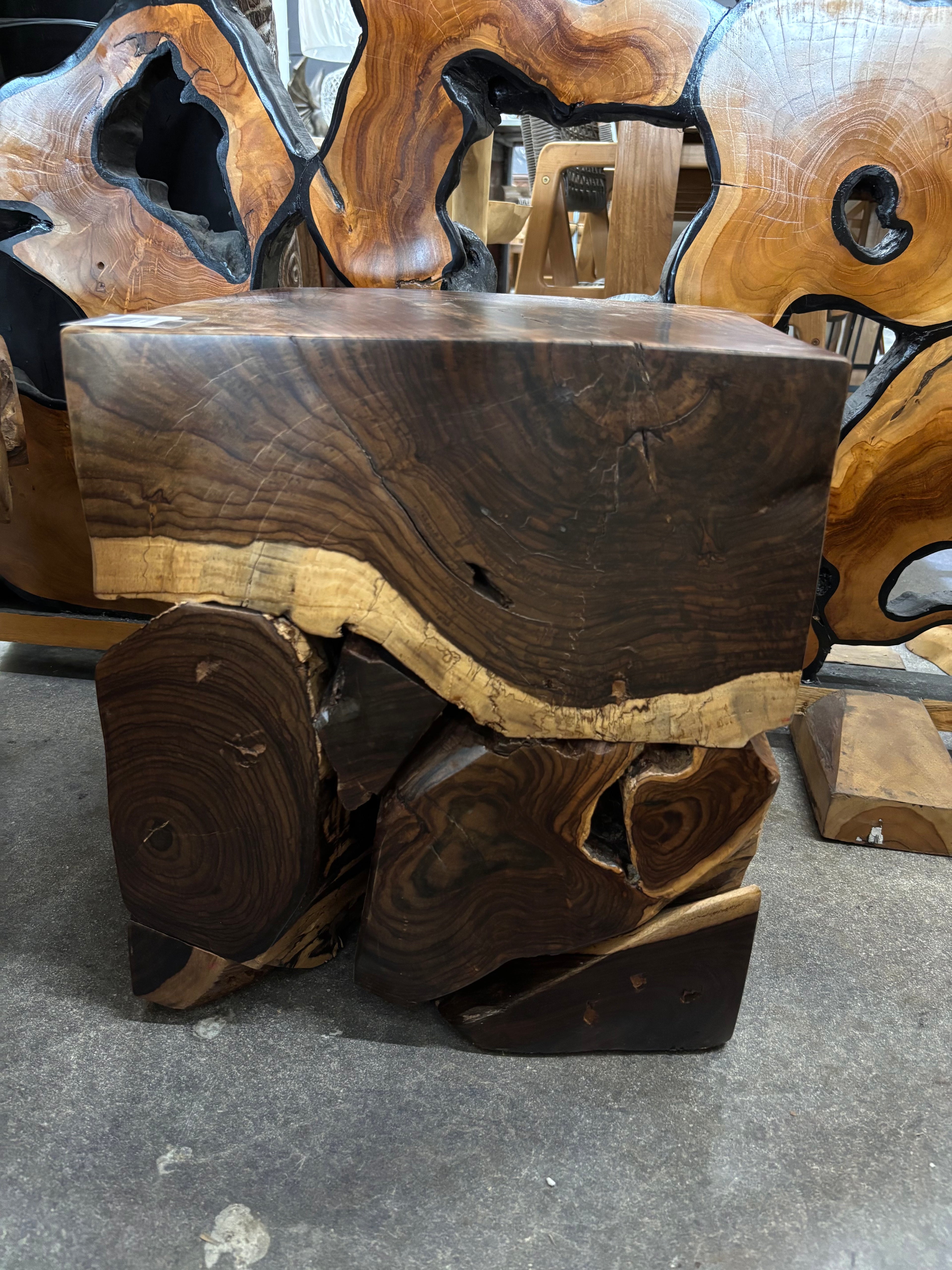 Mosaic Rosewood Side Table Anteak