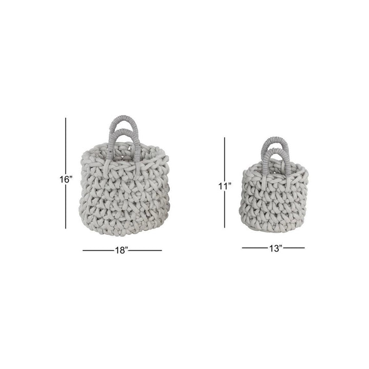 Gray Handmade Storage Basket (Set of 2) UMA
