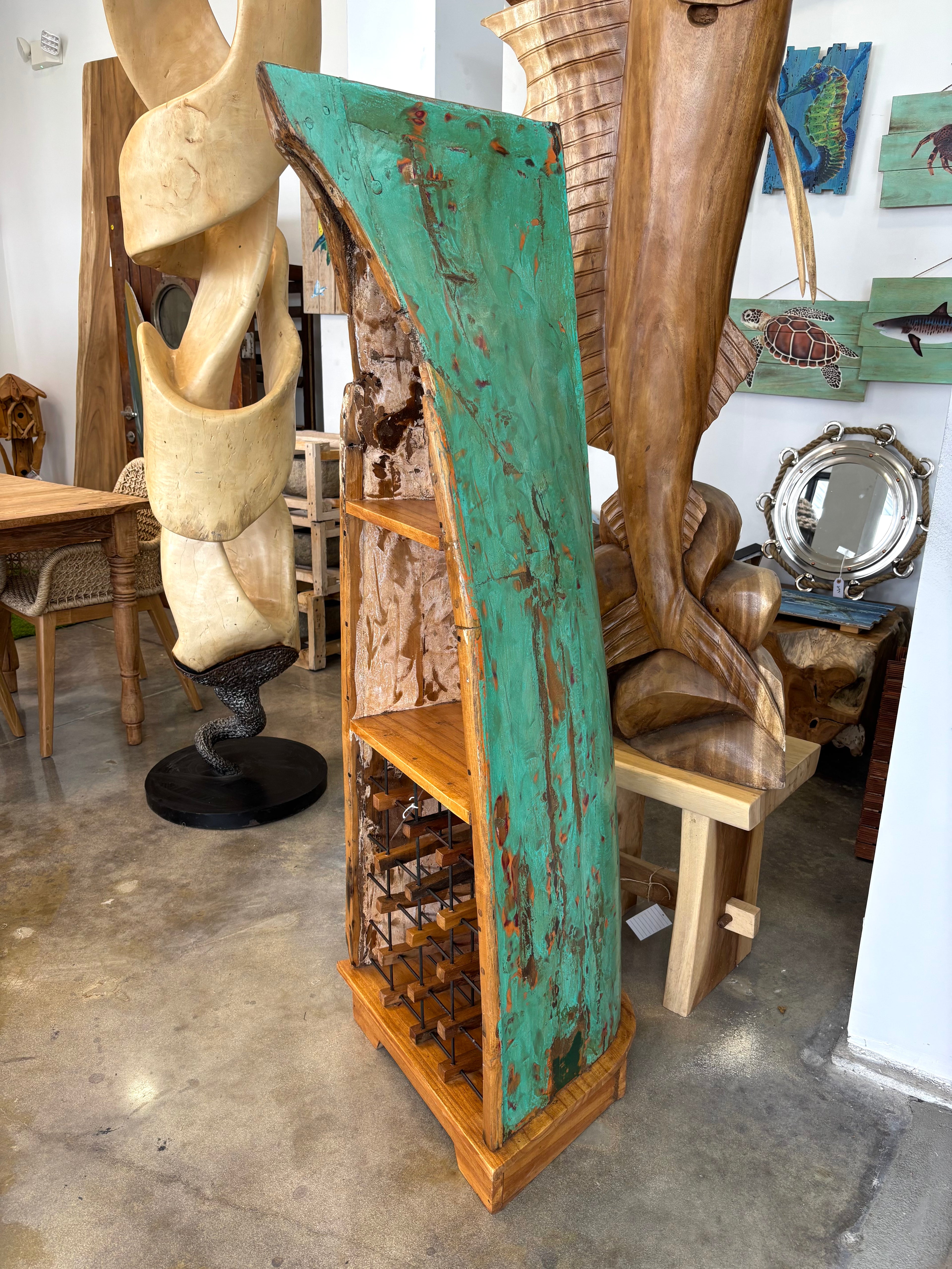 Old Canoe w/ Wine Rack The Broward Design Center