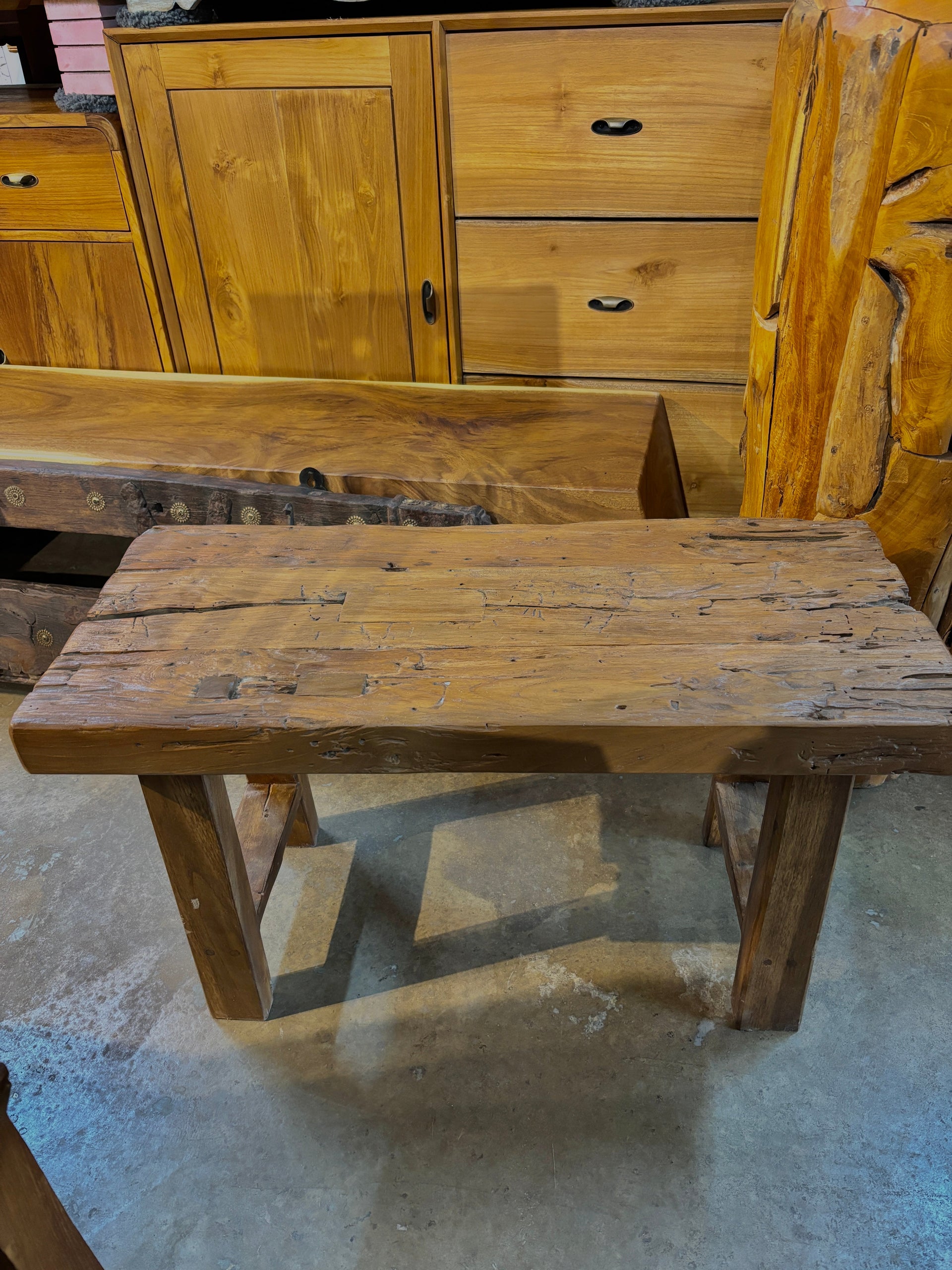 Handmade Teak Bench The Broward Design Center