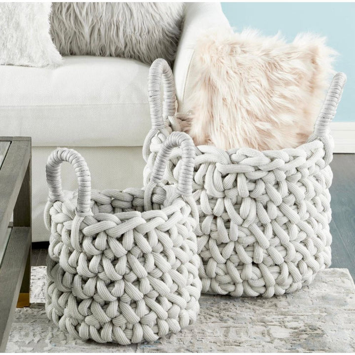 Gray Handmade Storage Basket (Set of 2) UMA