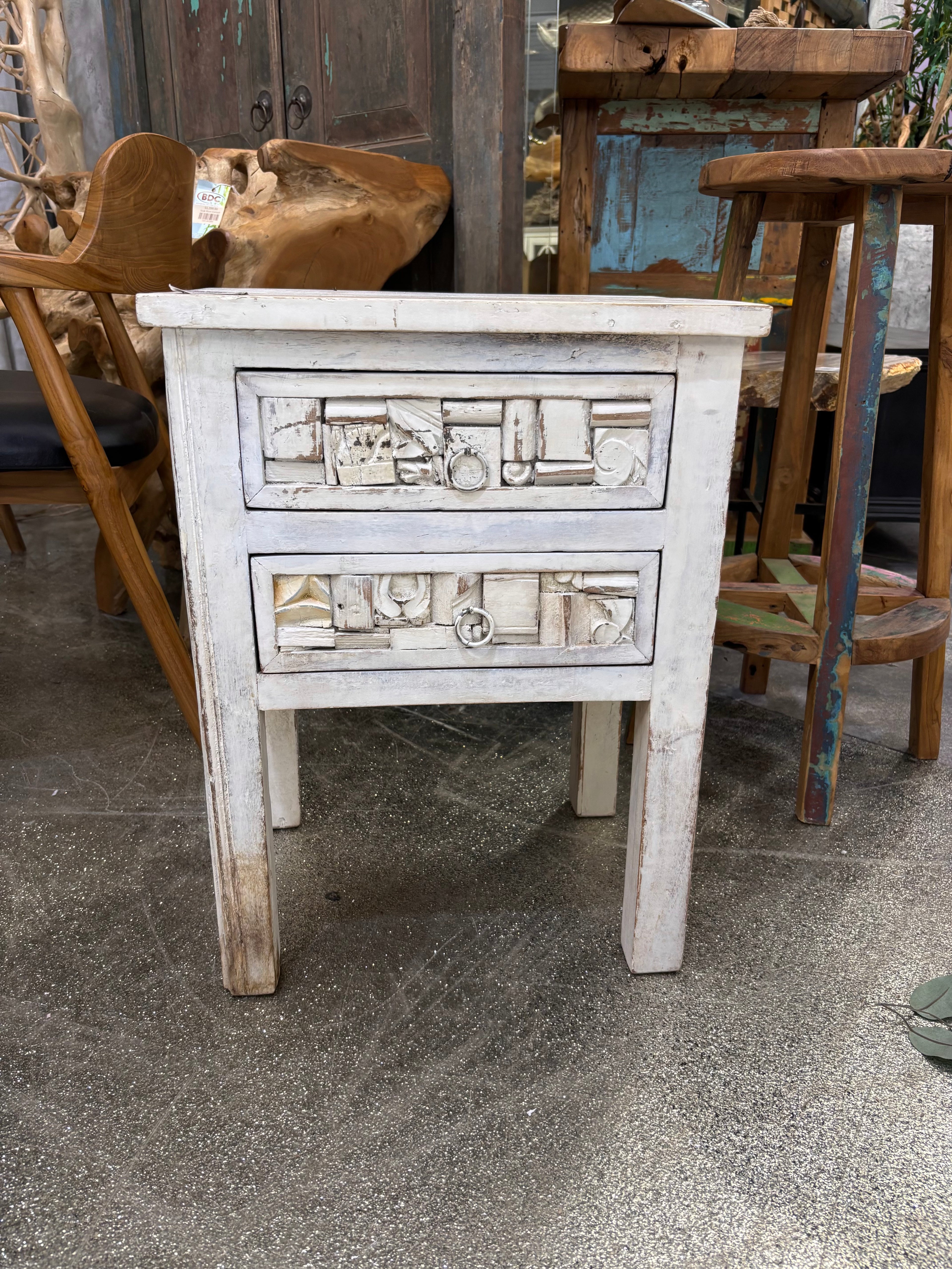 Wood 2 Drawer Night Stand Broward Design Center