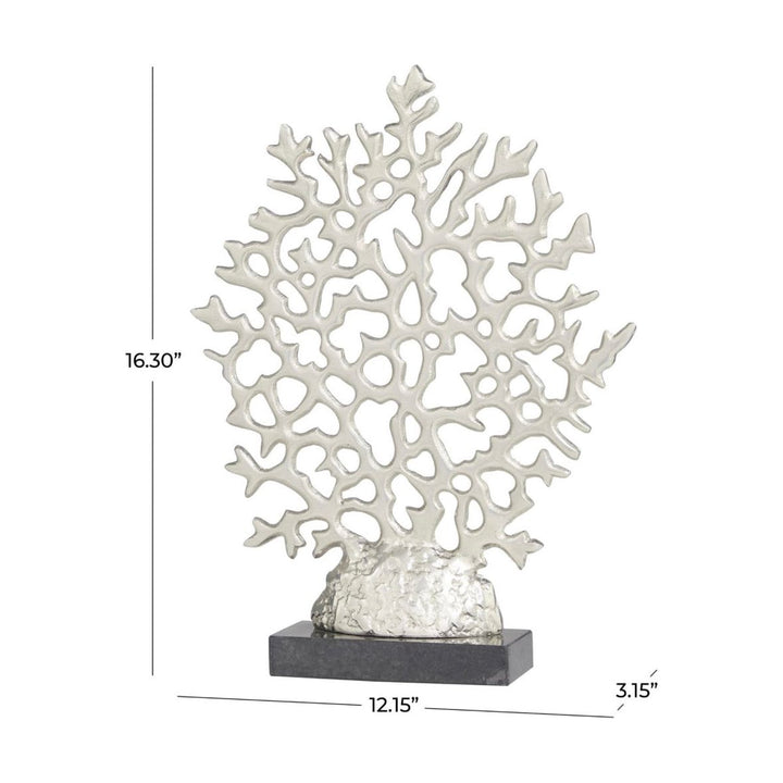 Silver Aluminum Metal Coral Decor The Broward Design Center