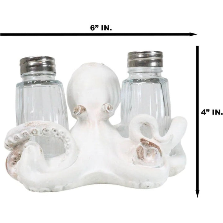 White Octopus Salt & Pepper Shaker The Broward Design Center