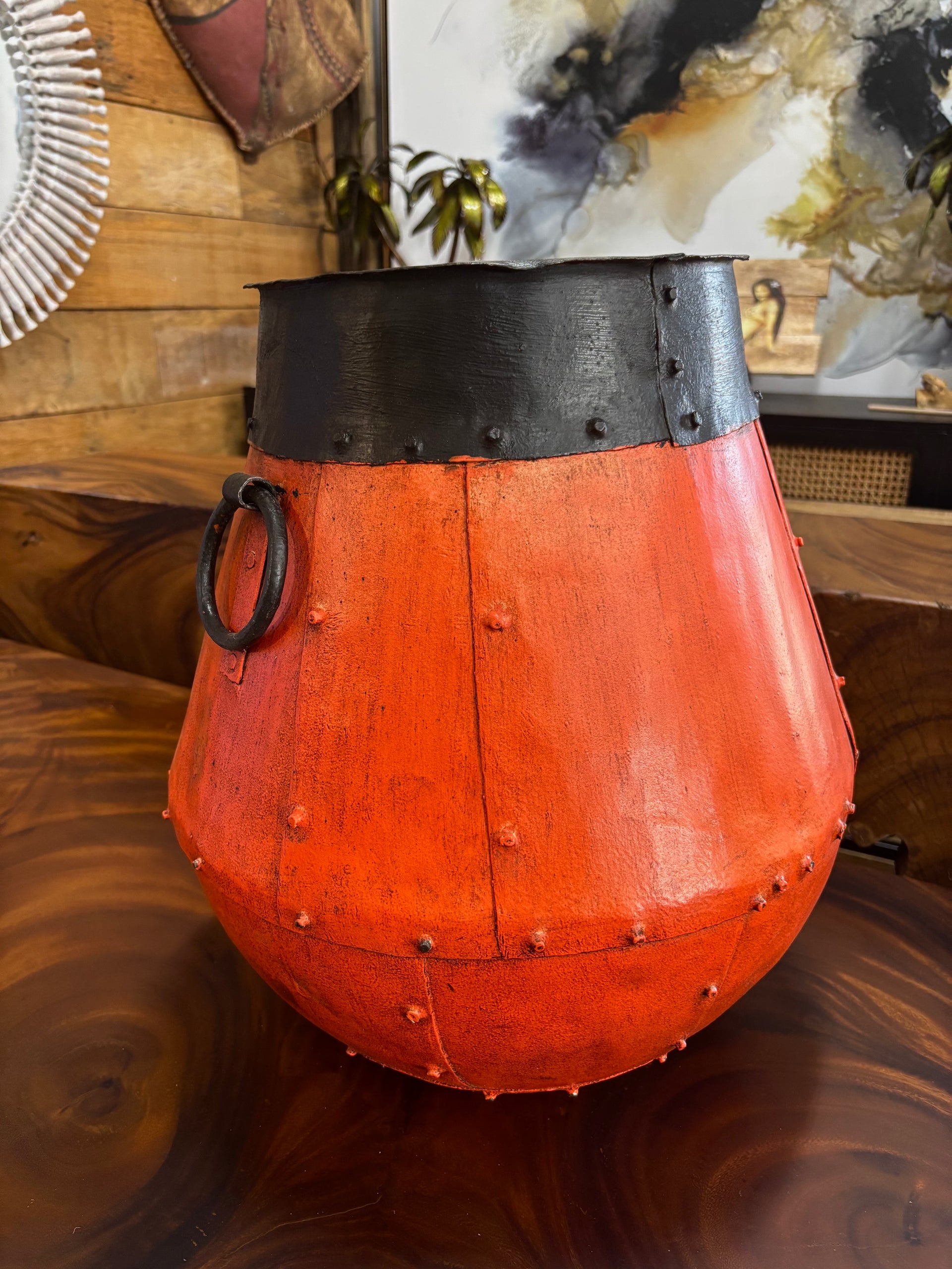 Iron Pot - 15 x 15 x 18 in India Sourcing