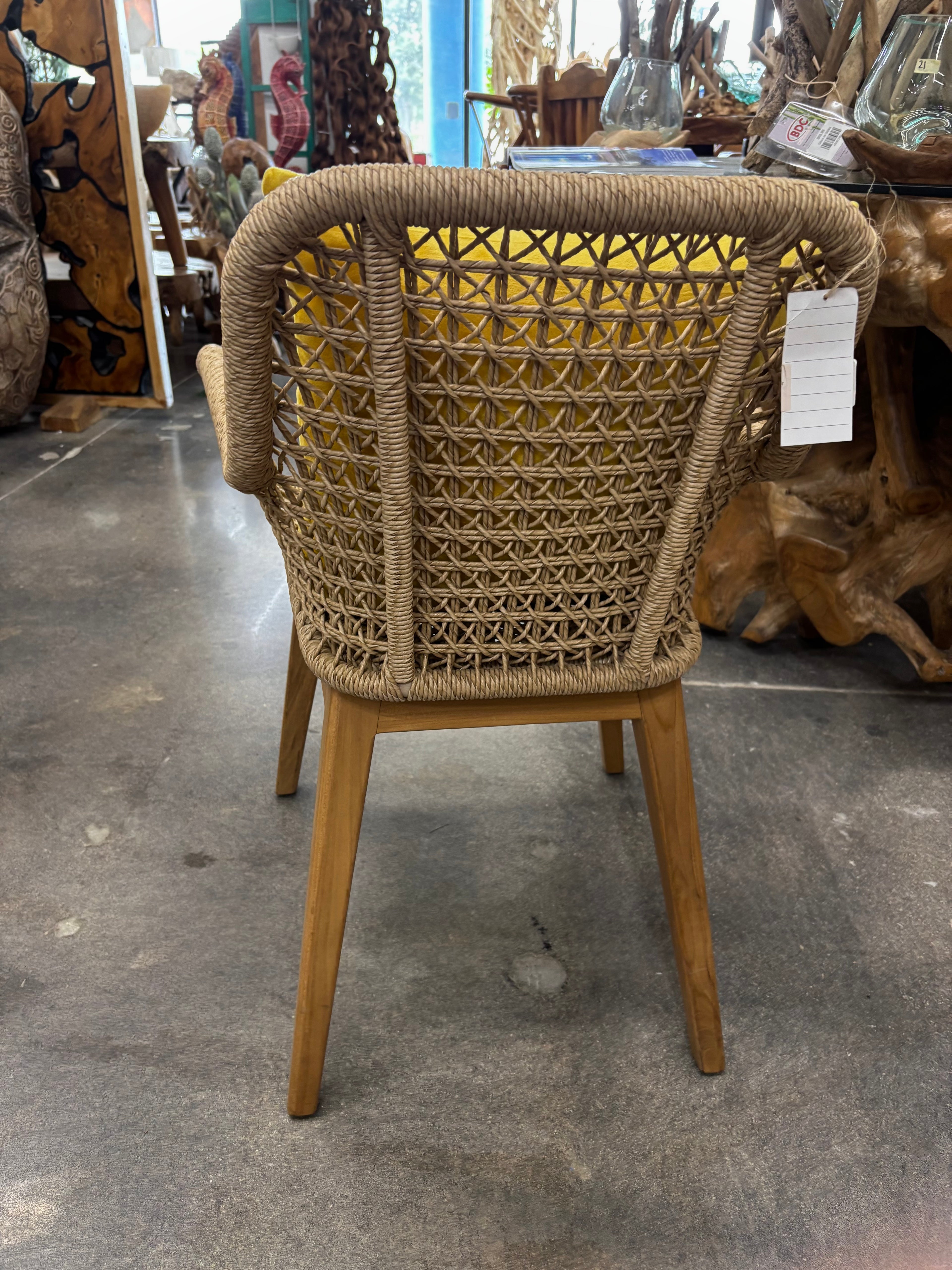 Teak & Rope Sentani Dining Chair Broward Design Center