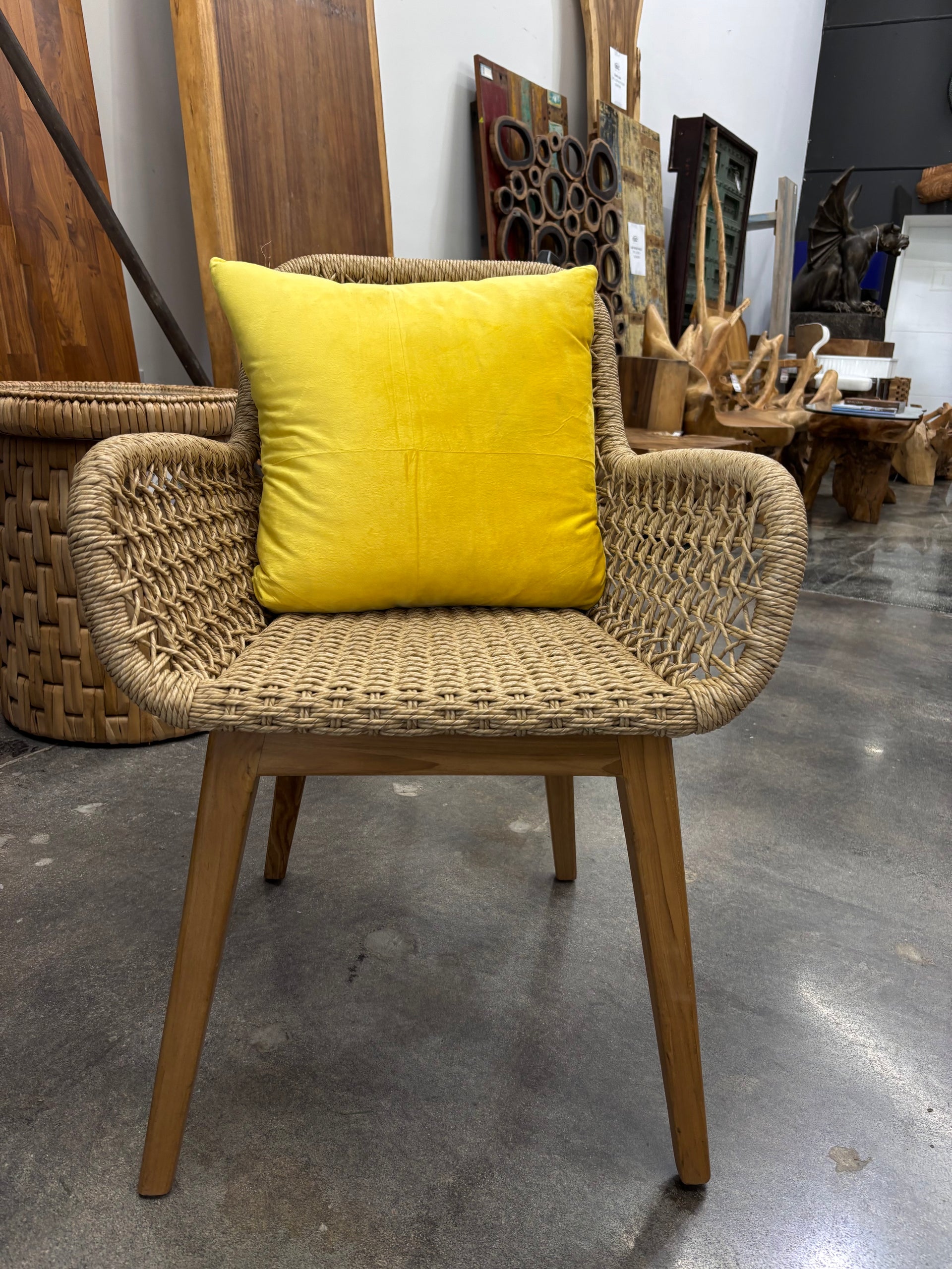 Teak & Rope Sentani Dining Chair Broward Design Center