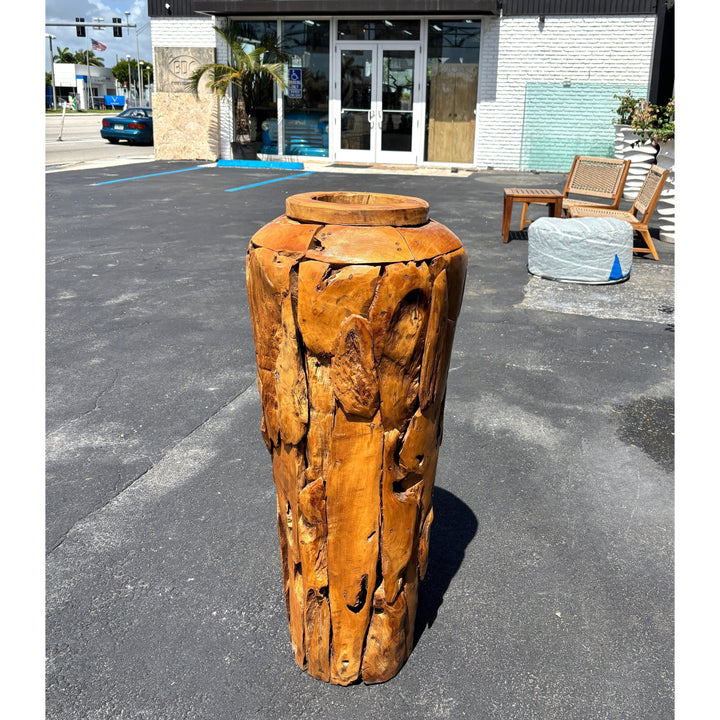 Teak Flower Pot (Large) Broward Design Center