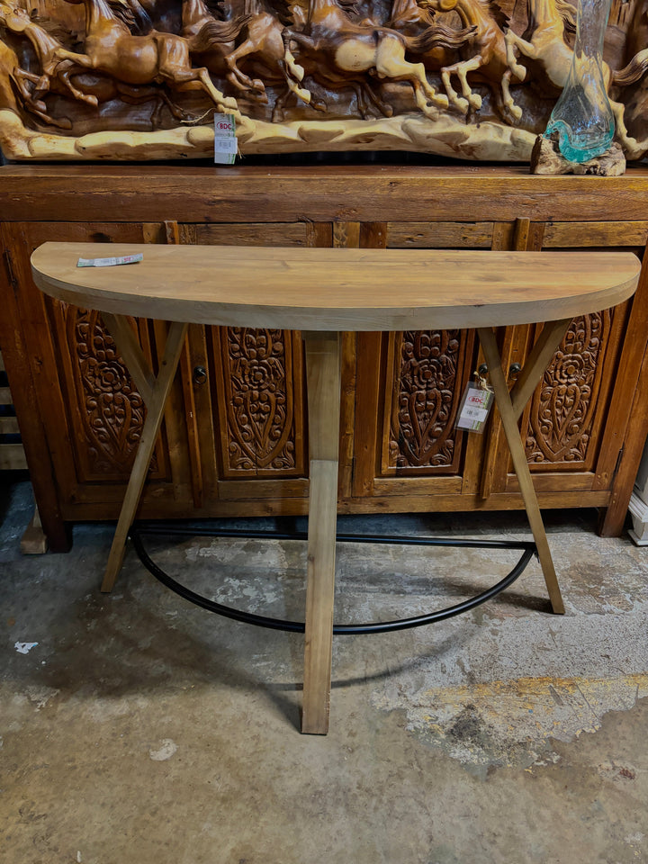 Wood Half Moon Console UMA