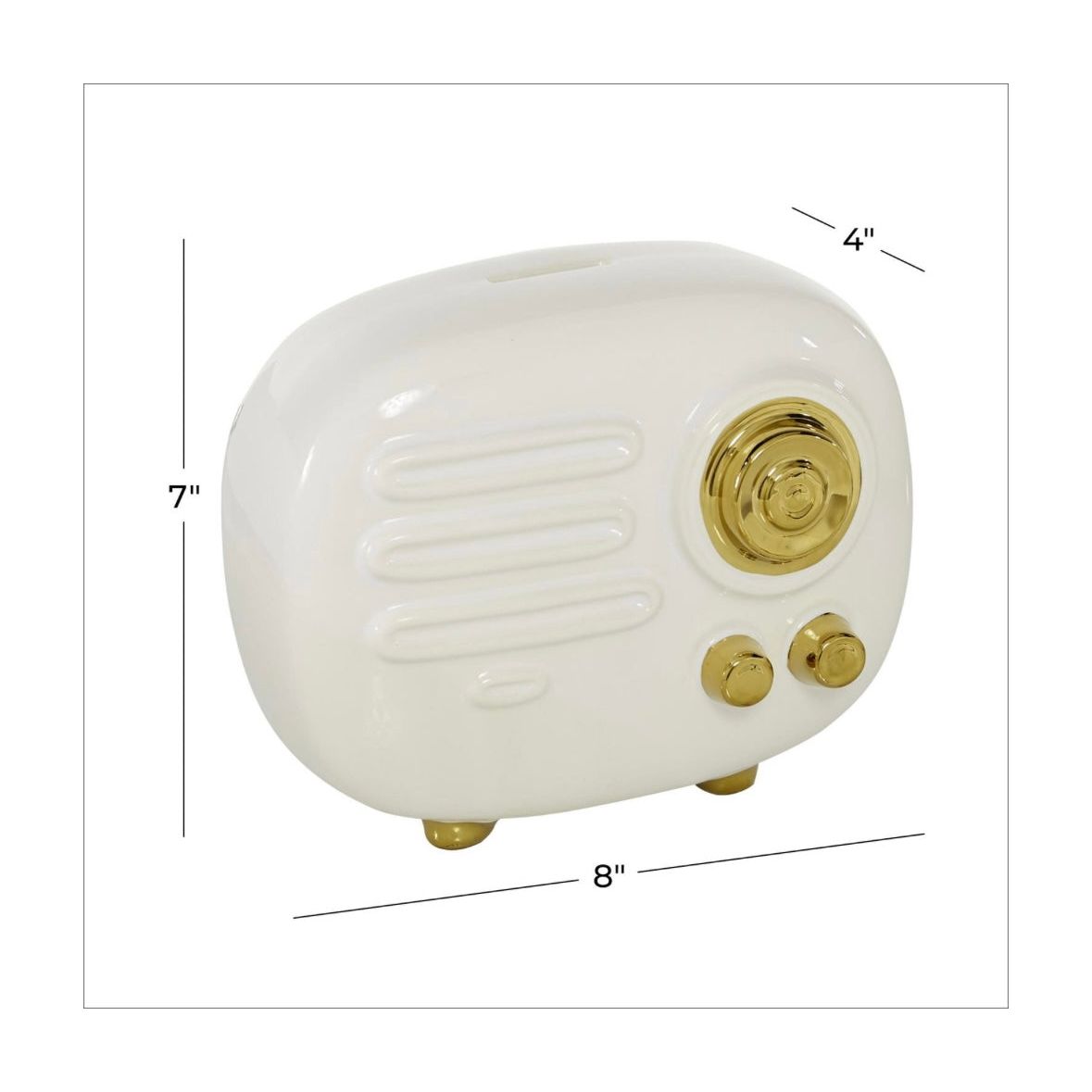 Gold Ceramic Radio Sculpture UMA