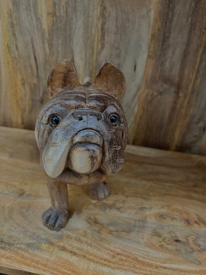Hand Carved Bulldog (Large) Broward Design Center