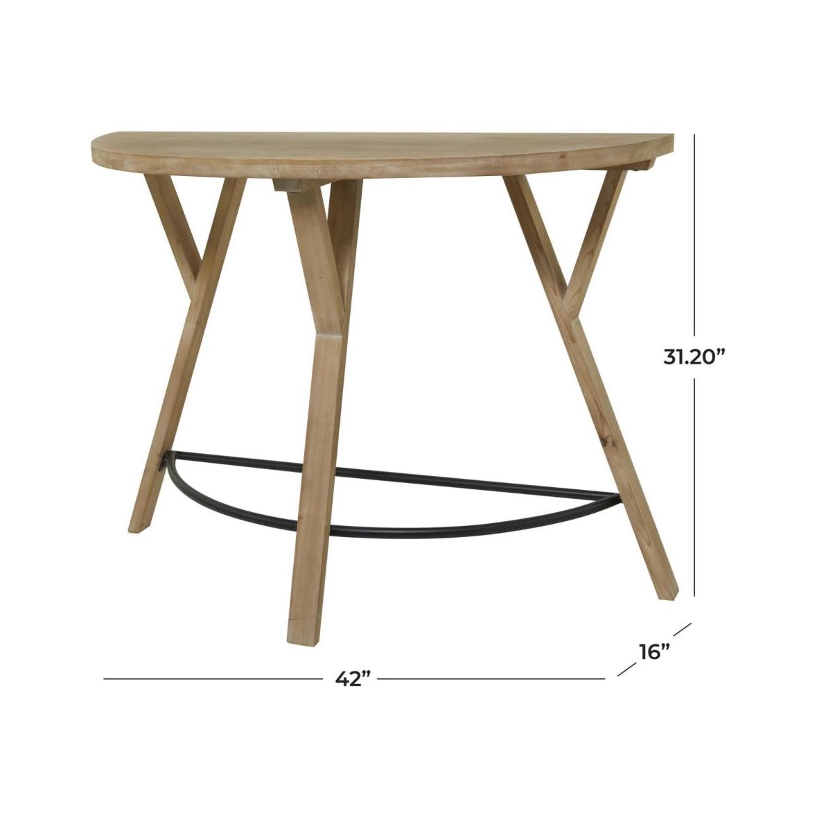 Wood Half Moon Console UMA