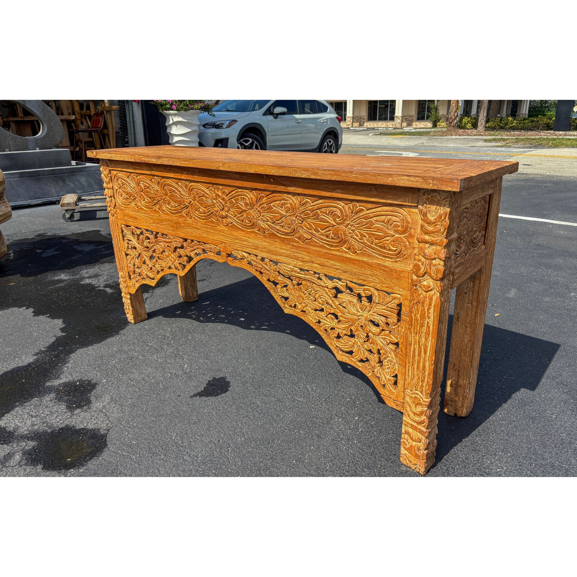 Carved Indonesian Console The Broward Design Center
