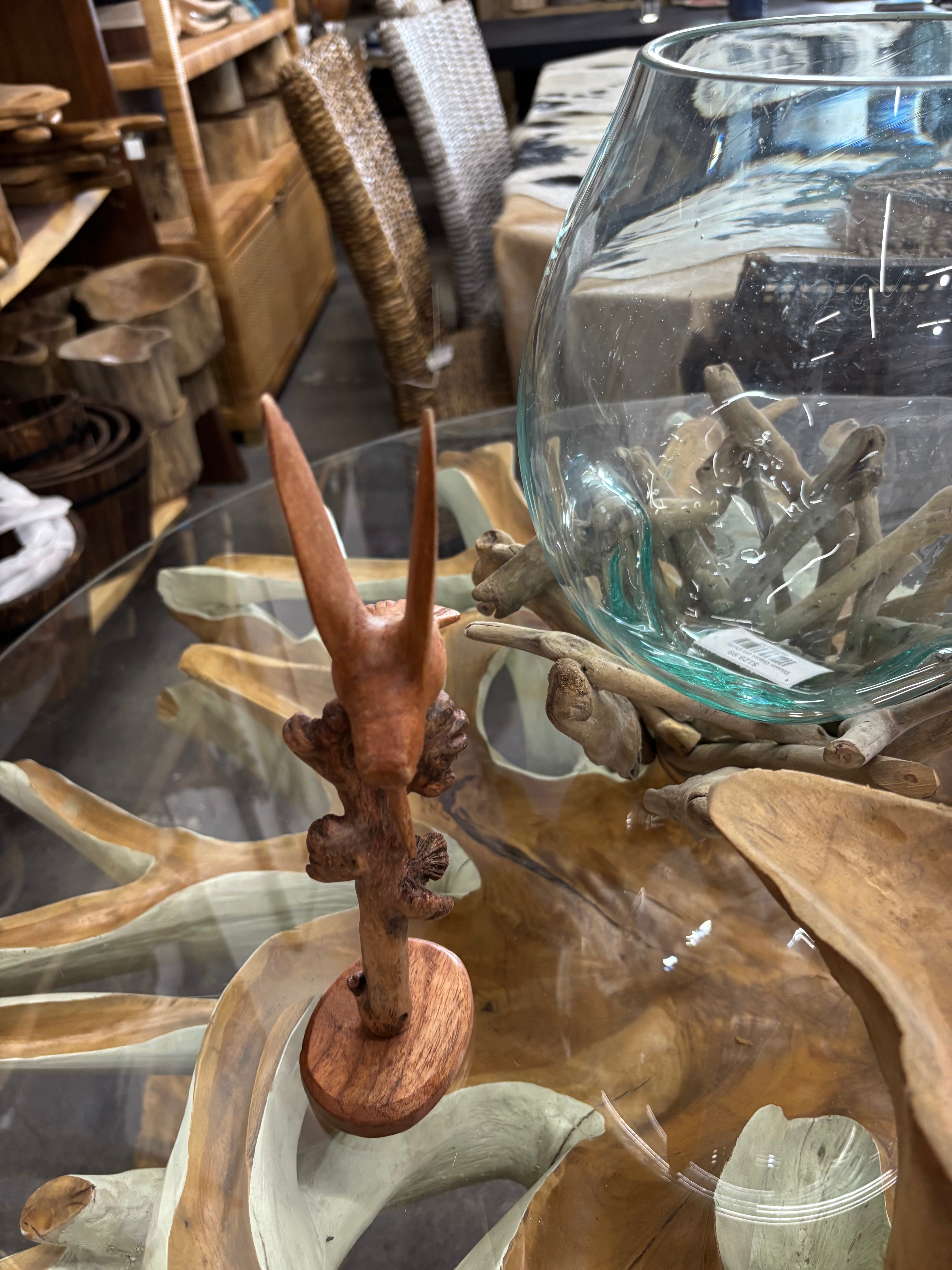 Single Teak Hummingbird Etsy