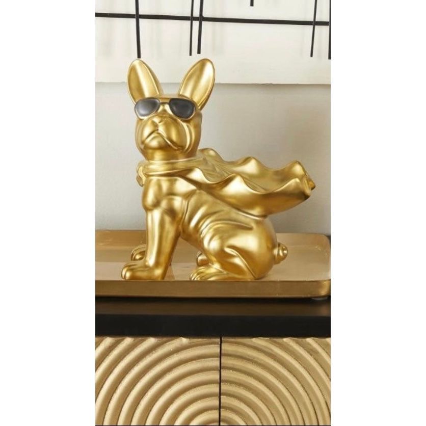 Gold Porcelain Golden Bulldog UMA