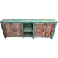 Distressed Purple and Blue Oriental Cabinet - Broward Design Center