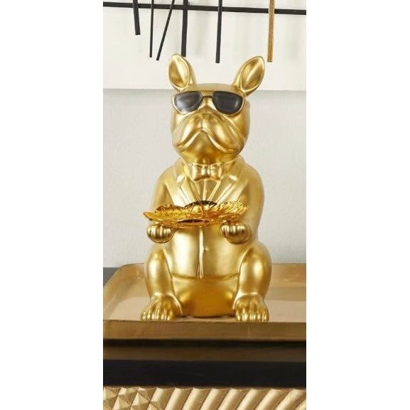 Gold Porcelain Golden Bulldog UMA