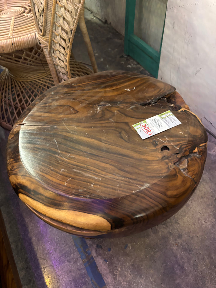 Round Rosewood End Table Broward Design Center