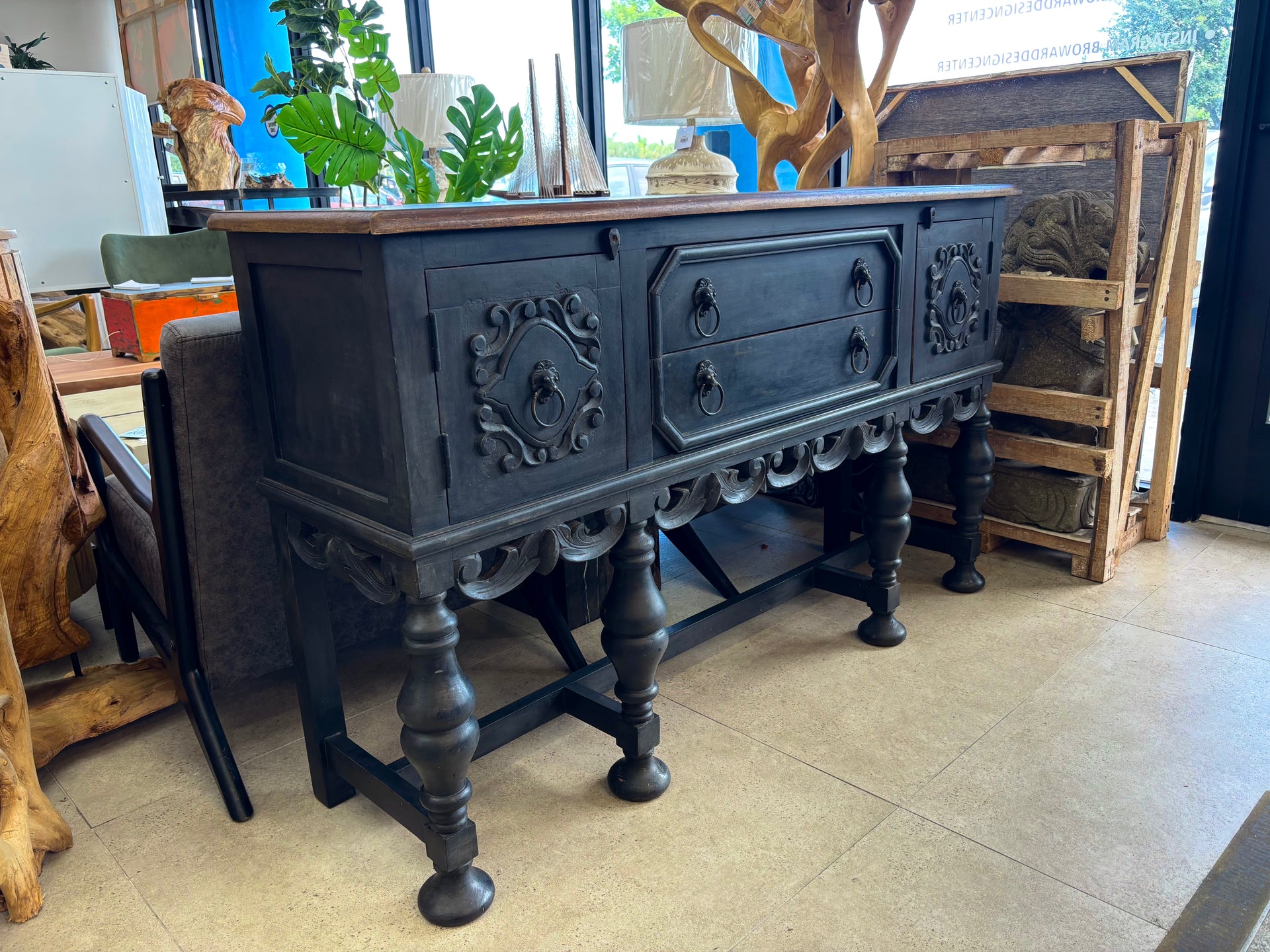 W/D Console Table - 61 x 17 x 37 in India Sourcing