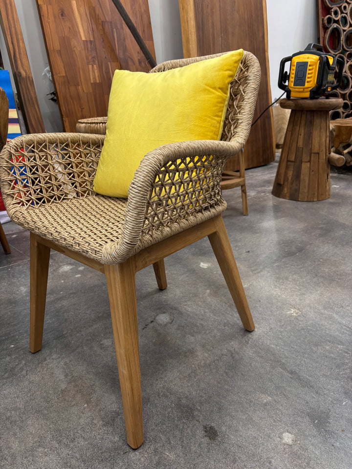 Teak & Rope Sentani Dining Chair Broward Design Center