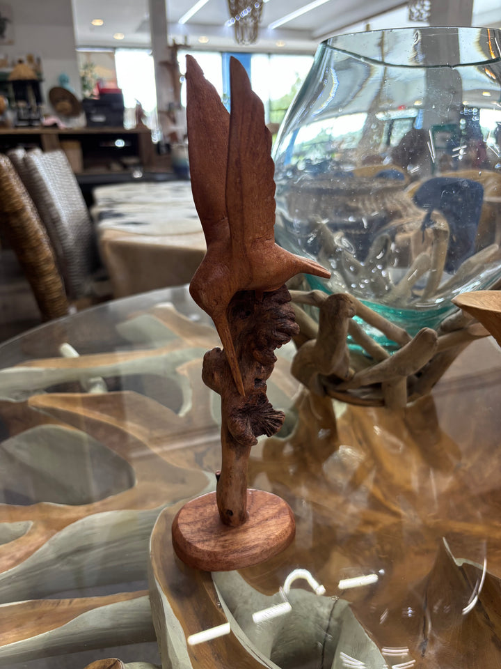 Single Teak Hummingbird Etsy